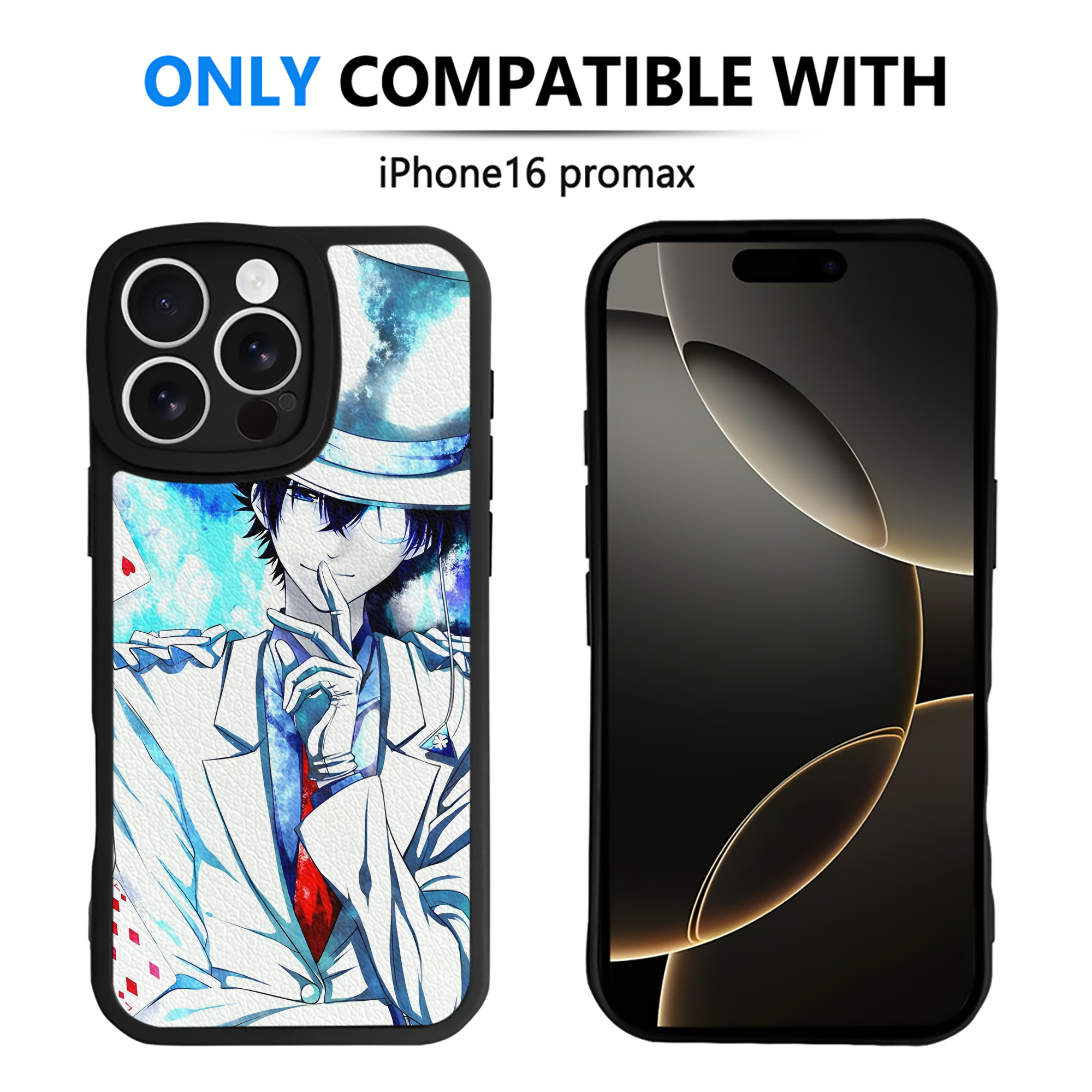 （画像用） 名探偵コナン Detective Conan 【iPhone 16シリーズ対応】シリコンスマホケース（レザー調） 材質：シリコン